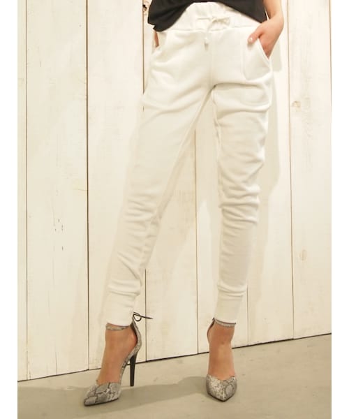 GYDA（ジェイダ）の「リブスウェットパンツ（パンツ・レディース・オフホワイト/グレー/ブラック）」の5枚目の写真