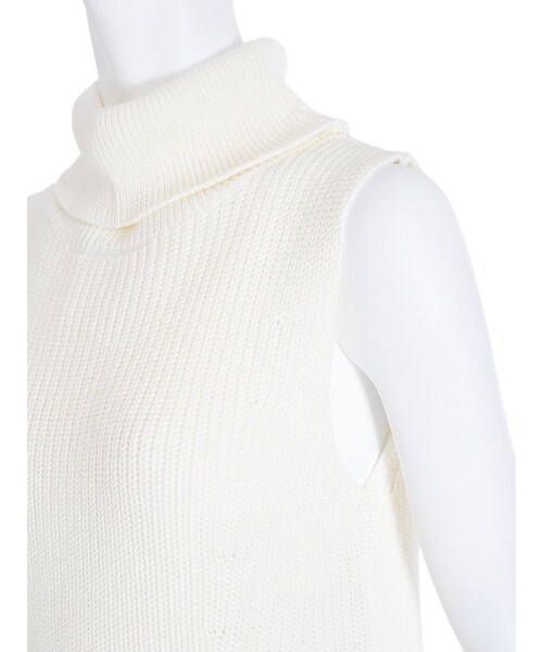 MERCURYDUO（マーキュリーデュオ）の「【DUO】 タートルネックニットベスト（トップス・レディース・オフホワイト/グレー/ベージュ/カーキ）」の16枚目の写真