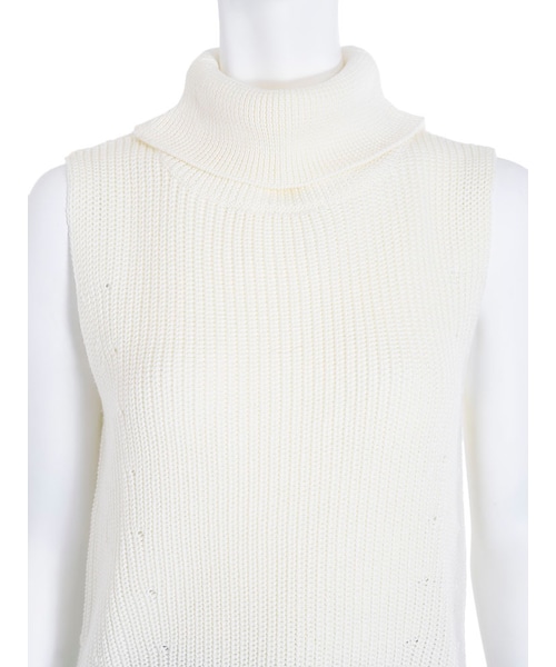 MERCURYDUO（マーキュリーデュオ）の「【DUO】 タートルネックニットベスト（トップス・レディース・オフホワイト/グレー/ベージュ/カーキ）」の14枚目の写真
