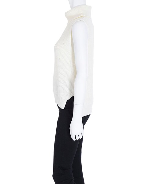 MERCURYDUO（マーキュリーデュオ）の「【DUO】 タートルネックニットベスト（トップス・レディース・オフホワイト/グレー/ベージュ/カーキ）」の12枚目の写真