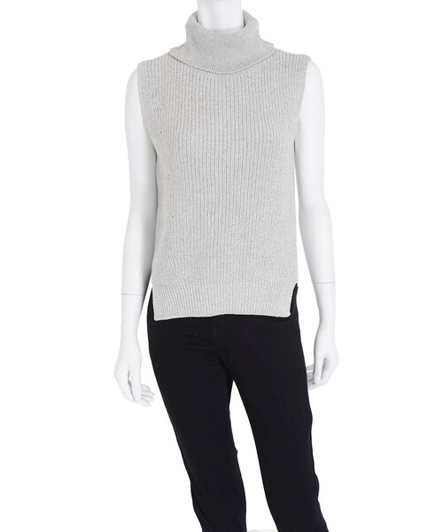 MERCURYDUO（マーキュリーデュオ）の「【DUO】 タートルネックニットベスト（トップス・レディース・オフホワイト/グレー/ベージュ/カーキ）」の2枚目の写真