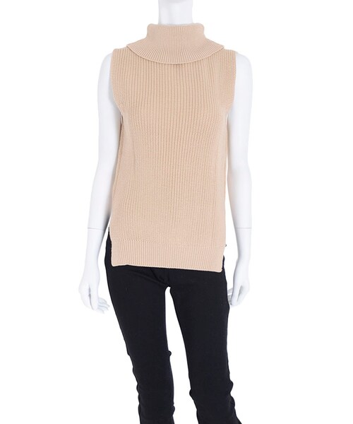 MERCURYDUO（マーキュリーデュオ）の「【DUO】 タートルネックニットベスト（トップス・レディース・オフホワイト/グレー/ベージュ/カーキ）」の3枚目の写真