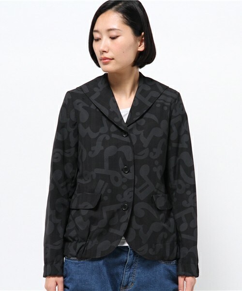 FRAPBOIS（フラボア）の「リズムール（テーラードジャケット・レディース・ブラック/グレー・0/1）」の3枚目の写真