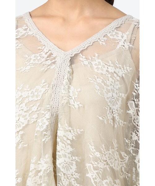 FRAMeWORK（フレームワーク）の「charlie Joeライニングツキレースポンチョ（トップス・グレーA・XS）」の6枚目の写真