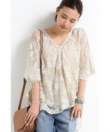 FRAMeWORK | charlie Joeライニングツキレースポンチョ(トップス)