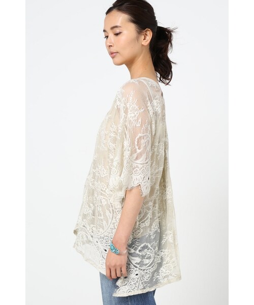 FRAMeWORK（フレームワーク）の「charlie Joeライニングツキレースポンチョ（トップス・グレーA・XS）」の4枚目の写真