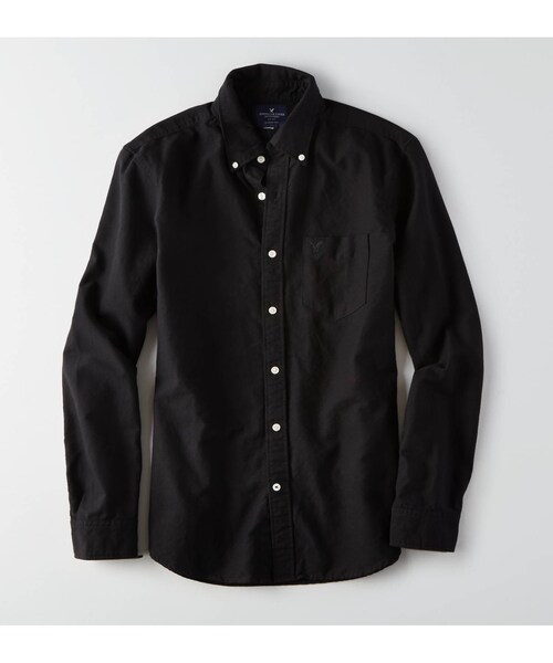 American Eagle(アメリカンイーグル)の「AEOオックスフォードシャツ(シャツ/ブラウス・メンズ・ダークグレー/オレンジ/ブラック/シーフォーム・XS/S/M/L/XL/XXL/XXXL)」の2枚目の写真