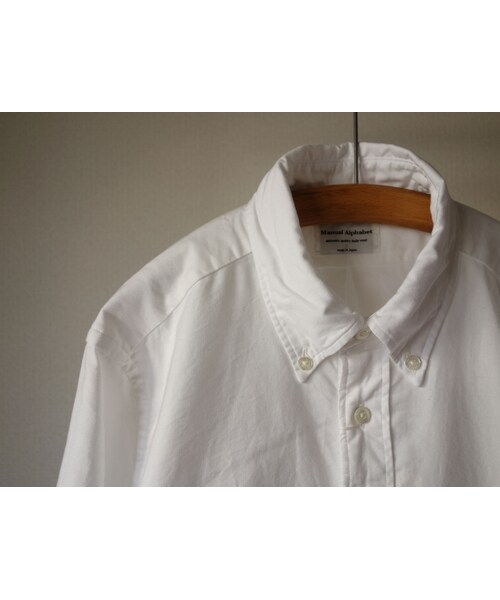 MANUAL ALPHABET（マニュアル アルファベット）の「【お取り寄せ商品】Manual alphabet マニュアルアルファベット  オックスフォードボタンダウンシャツ  ホワイト（シャツ/ブラウス・メンズ・その他）」の8枚目の写真