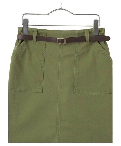 E hyphen world gallery(イーハイフンワールドギャラリー)の「・ベルト付タイトスカート(スカート・オフホワイト/ベージュ/カーキ/ブルー/ネイビー・F)」の8枚目の写真