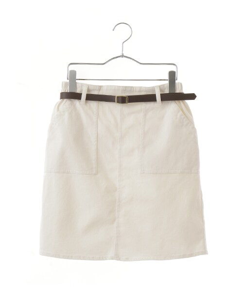 E hyphen world gallery(イーハイフンワールドギャラリー)の「・ベルト付タイトスカート(スカート・オフホワイト/ベージュ/カーキ/ブルー/ネイビー・F)」の1枚目の写真