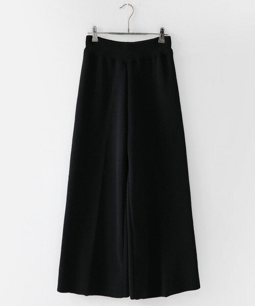 DHOLIC（ディーホリック）の「ミラノリブイージーニットワイドパンツ（その他パンツ・レディース・グレー/ブラック/ブラックグレー・FREE）」の2枚目の写真