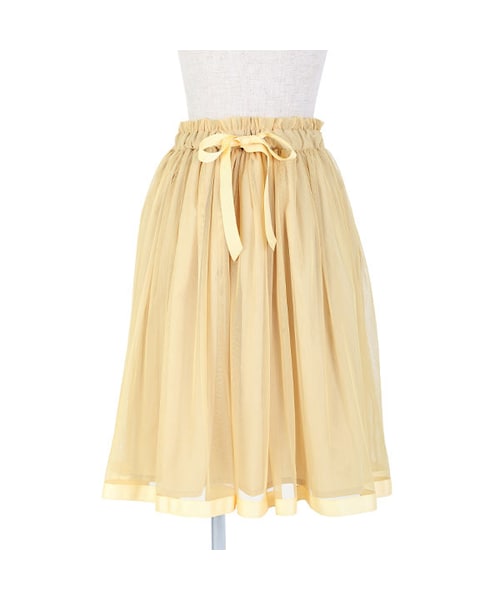 F i.n.t（フィント）の「グログランリボン使いチュールスカート/F&A（スカート・レディース・その他）」の2枚目の写真