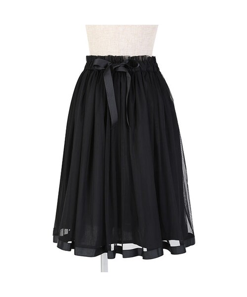 F i.n.t（フィント）の「グログランリボン使いチュールスカート/F&A（スカート・レディース・その他）」の4枚目の写真