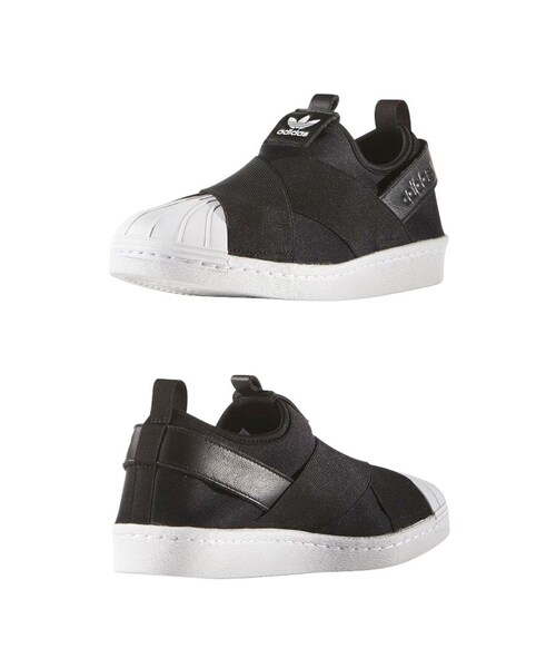 adidas（アディダス）の「adidas Superstar Slip On W (s81337) ｺｱﾌﾞﾗｯｸ/ｺｱﾌﾞﾗｯｸ/ﾗﾝﾆﾝｸﾞﾎﾜｲﾄ（シューズ・レディース・ブラック・23.0cm/23.5cm/24.0cm/24.5cm/25.0cm）」の2枚目の写真
