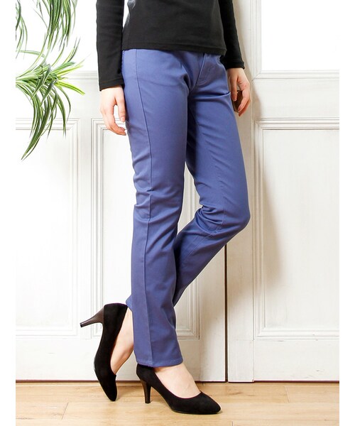 Honeys（ハニーズ）の「カラースキニー７０丈（パンツ・スキニー・レディース・ホワイト/ブルー/カーキ/グレー・ＳＳ/Ｓ/Ｍ/Ｌ/ＬＬ）」の4枚目の写真