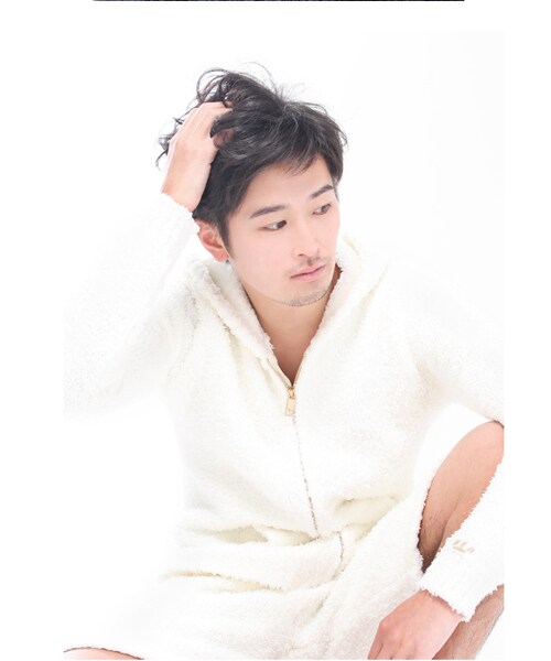 MOERY(モエリー)の「モコモコセットアップ(セットアップ・メンズ・ネイビー/オフホワイト/ライトグレー・S-M/M-L)」の5枚目の写真