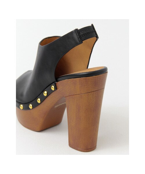 RODE SKO（ロデスコ）の「AMELIA ハイヒールウッドサボ（シューズ・レディース・BLACK/CAMEL・36/37/38）」の9枚目の写真