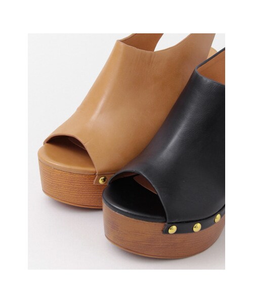 RODE SKO（ロデスコ）の「AMELIA ハイヒールウッドサボ（シューズ・レディース・BLACK/CAMEL・36/37/38）」の6枚目の写真