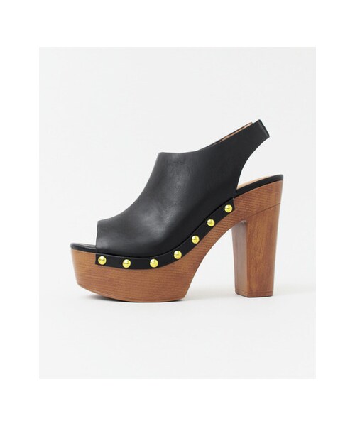 RODE SKO（ロデスコ）の「AMELIA ハイヒールウッドサボ（シューズ・レディース・BLACK/CAMEL・36/37/38）」の4枚目の写真