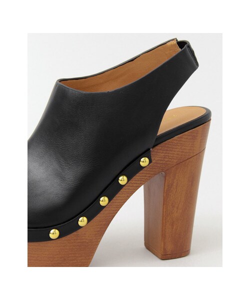 RODE SKO（ロデスコ）の「AMELIA ハイヒールウッドサボ（シューズ・レディース・BLACK/CAMEL・36/37/38）」の7枚目の写真
