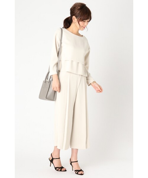 La TOTALITE（ラトータリテ）の「トロイメレイコラボ セットワイドパンツ◆（パンツ・ベージュ/ネイビー・36/38）」の3枚目の写真