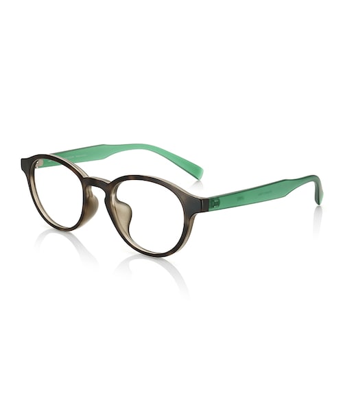 JINS（ジンズ）の「【Bicolor Airframe】バイカラーエアフレーム（メガネ・メンズ・ダークグレー×イエロー/ブラウンデミ/グレーデミ×グリーン/マットブラック・48□20-150○39 (Mediumのみ)）」の3枚目の写真