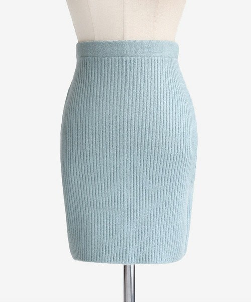 DHOLIC（ディーホリック）の「パステルカラーリブニットタイトミニスカート（スカート・レディース・ライトパープル/ディープスカイブルー/ピンク・FREE）」の2枚目の写真
