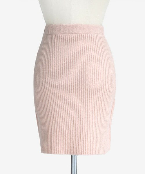 DHOLIC（ディーホリック）の「パステルカラーリブニットタイトミニスカート（スカート・レディース・ライトパープル/ディープスカイブルー/ピンク・FREE）」の3枚目の写真