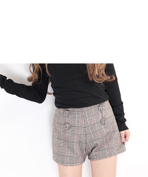 Rocotta by MOERY（ロコッタ）の「ハイウエストチェックショートパンツ（その他パンツ・レディース・ブラウン×ピンク/ブラック×ボルドー・S/M）」の10枚目の写真