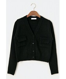 imvely | ブラックショート丈カーデ(カーディガン/ボレロ)