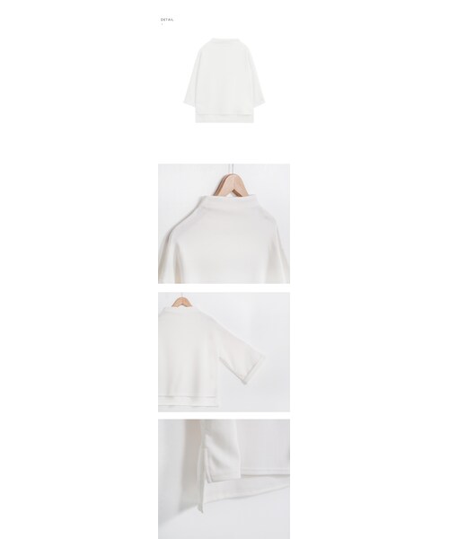 STARMIMI（スターミミ）の「小立領袖翻褶前短後長T＊3色（トップス・レディース・白/咖啡色/黑・F）」の2枚目の写真