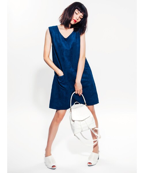 MURUA(ムルーア)の「【SHOES】フリンジサボ(シューズ・レディース・ホワイト/ブラック・35/36/37)」の4枚目の写真
