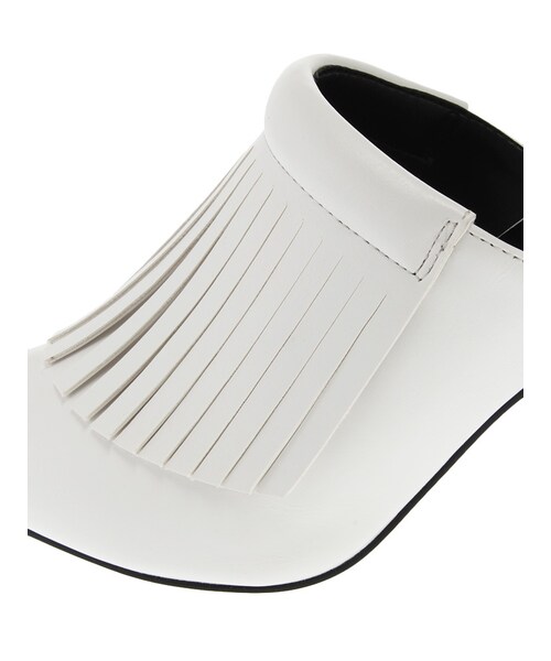 MURUA(ムルーア)の「【SHOES】フリンジサボ(シューズ・レディース・ホワイト/ブラック・35/36/37)」の13枚目の写真