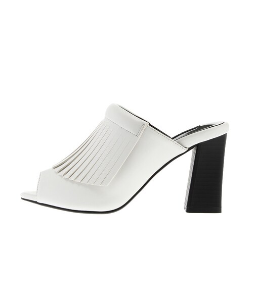 MURUA(ムルーア)の「【SHOES】フリンジサボ(シューズ・レディース・ホワイト/ブラック・35/36/37)」の14枚目の写真