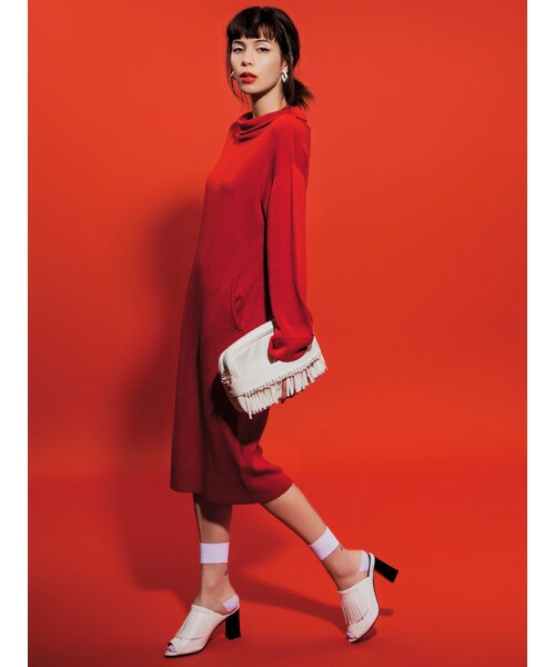 MURUA(ムルーア)の「【SHOES】フリンジサボ(シューズ・レディース・ホワイト/ブラック・35/36/37)」の5枚目の写真