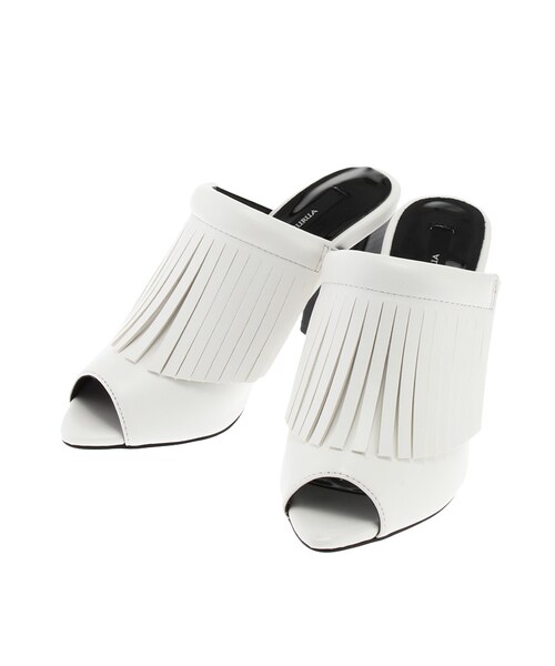 MURUA(ムルーア)の「【SHOES】フリンジサボ(シューズ・レディース・ホワイト/ブラック・35/36/37)」の9枚目の写真
