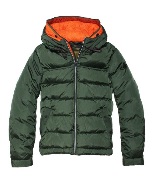 SCOTCH & SODA（スコッチ アンド ソーダ）の「NYLON BOMBER JACKET RIFLE GREEN（ダウンジャケット