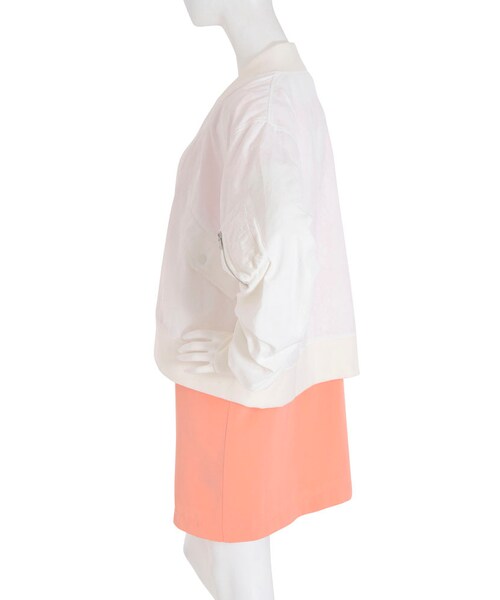 jouetie(ジュエティ)の「レースリバーシブルMA-1(ジャケット/アウター・レディース・オフホワイト/ベビーピンク/カーキ・M)」の8枚目の写真