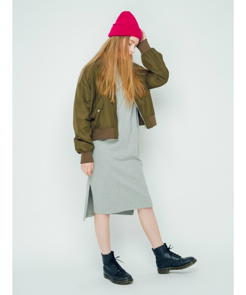 jouetie(ジュエティ)の「レースリバーシブルMA-1(ジャケット/アウター・レディース・オフホワイト/ベビーピンク/カーキ・M)」の6枚目の写真