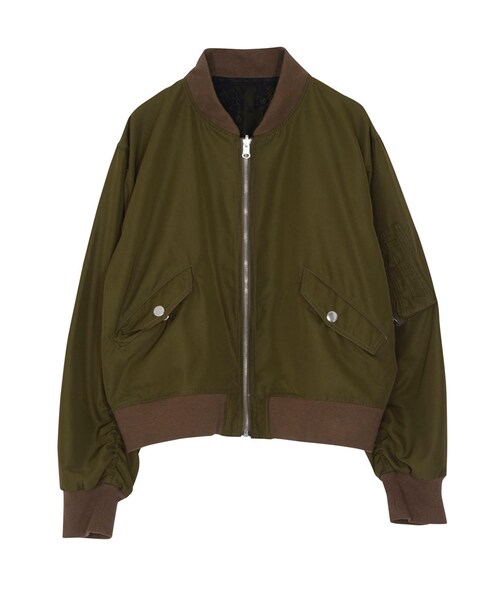 jouetie(ジュエティ)の「レースリバーシブルMA-1(ジャケット/アウター・レディース・オフホワイト/ベビーピンク/カーキ・M)」の2枚目の写真