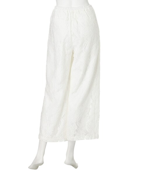 MERCURYDUO（マーキュリーデュオ）の「【DUO】 エフォートレスレースワイドパンツ（パンツ・レディース・オフホワイト・F）」の3枚目の写真