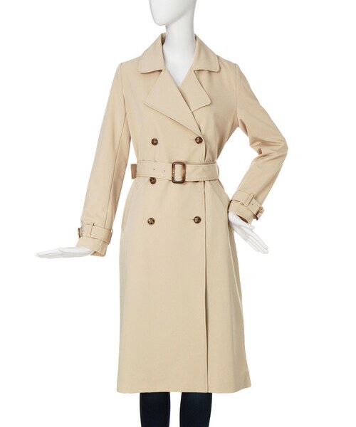 RESEXXY（リゼクシー）の「ロングマニッシュトレンチコート（ジャケット/アウター・レディース・ブラック/ベージュ・F）」の6枚目の写真