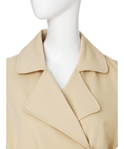 RESEXXY（リゼクシー）の「ロングマニッシュトレンチコート（ジャケット/アウター・レディース・ブラック/ベージュ・F）」の9枚目の写真