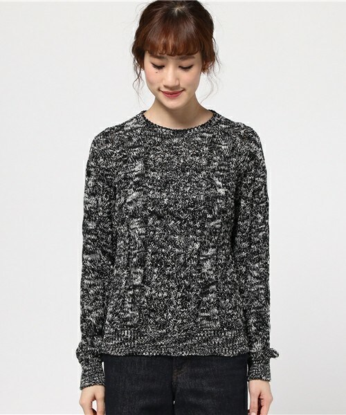 DUL DE VERRE(ダルデベール)の「ケーブルニット(ニット/セーター・レディース・ブラック/グレー・FREE)」の3枚目の写真