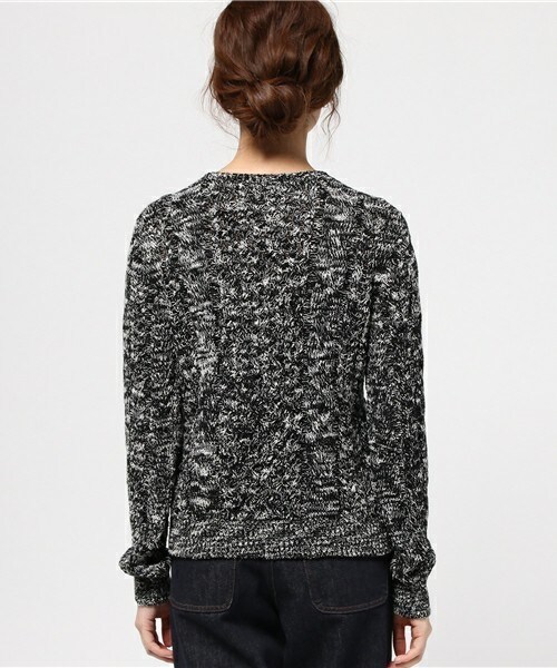 DUL DE VERRE(ダルデベール)の「ケーブルニット(ニット/セーター・レディース・ブラック/グレー・FREE)」の5枚目の写真