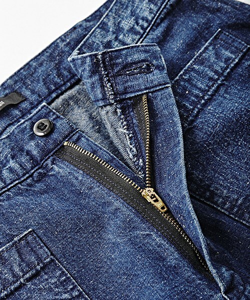 Johnbull Private labo（ジョンブルプライベートラボ）の「ワイドジーンズ（デニムパンツ・レディース・ブルー・X-SMALL/SMALL/MEDIUM/LARGE）」の3枚目の写真