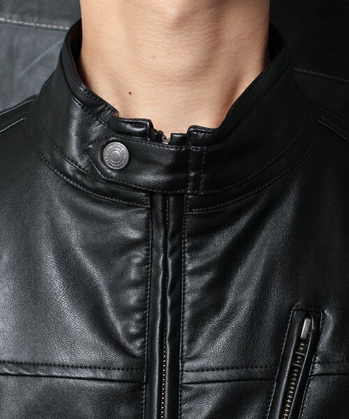 glory crew（グローリークルー）の「【2016 SS新作】シングルライダースブルゾン（ライダースジャケット・メンズ・ブラック/ベージュ/カーキ/キャメル・MEDIUM/LARGE/LL）」の10枚目の写真