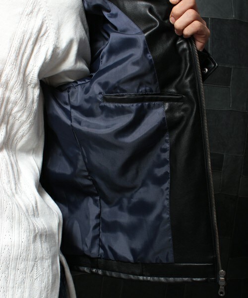 glory crew（グローリークルー）の「【2016 SS新作】シングルライダースブルゾン（ライダースジャケット・メンズ・ブラック/ベージュ/カーキ/キャメル・MEDIUM/LARGE/LL）」の16枚目の写真