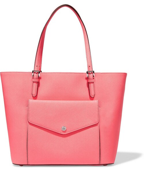 MICHAEL KORS(マイケルコース)の「MICHAEL Michael Kors Jet Set Large Textured-Leather Tote(トートバッグ・レディース・Pink・One Size)」の1枚目の写真