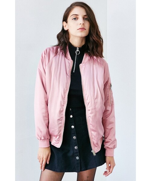 UNIF（ユニフ）の「UNIF X UO Satin Bomber Jacket（）」 - WEAR